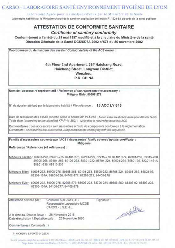 Certifications1